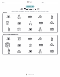 The Louvre printable worksheet preview