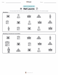 Het Louvre afdrukbare werkblad voorbeeld