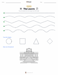 The Louvre printable worksheet preview