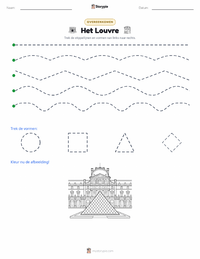 Het Louvre afdrukbare werkblad voorbeeld