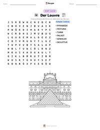 Der Louvre druckbare Arbeitsblatt Vorschau