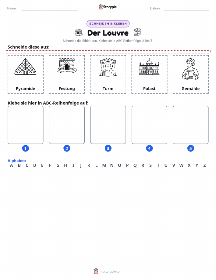 Schneiden & Einfügen Alphabet