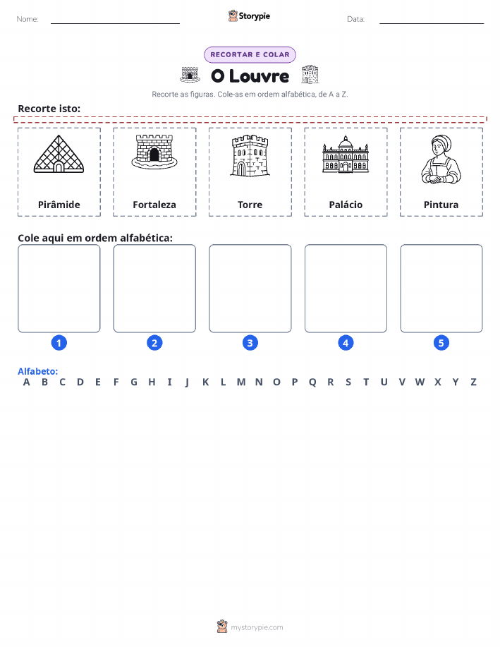 Recortar & Colar Alfabeto