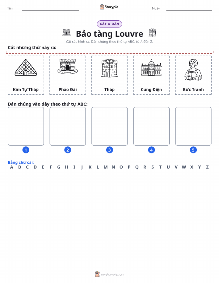 Cắt & Dán Chữ Cái