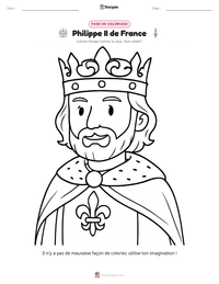 Aperçu de la feuille de travail imprimable Philippe II de France