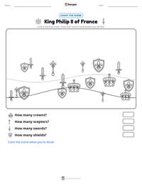 King Philip II of France printable worksheet preview