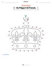 Anteprima della scheda stampabile di Re Filippo II di Francia