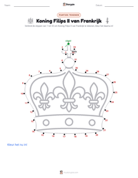 Koning Filips II van Frankrijk afdrukbare werkblad voorbeeld