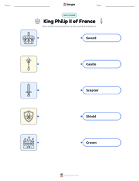 King Philip II of France printable worksheet preview