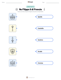 Anteprima della scheda stampabile di Re Filippo II di Francia