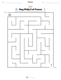 King Philip II of France printable worksheet preview