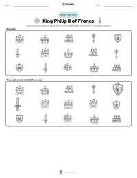 King Philip II of France printable worksheet preview