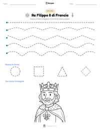 Anteprima della scheda stampabile di Re Filippo II di Francia
