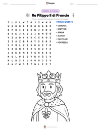 Anteprima della scheda stampabile di Re Filippo II di Francia