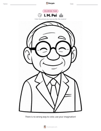I. M. Pei printable worksheet preview