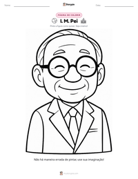 Prévia da folha de atividades imprimível I. M. Pei