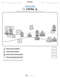 I. M. Pei printable worksheet preview