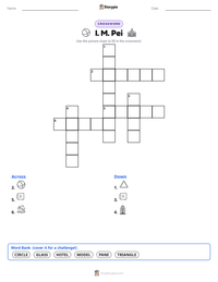 I. M. Pei printable worksheet preview
