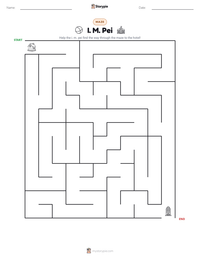 I. M. Pei printable worksheet preview