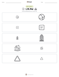I. M. Pei printable worksheet preview