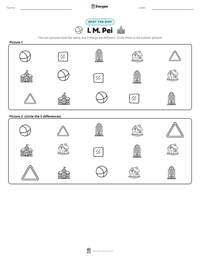 I. M. Pei printable worksheet preview