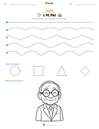I. M. Pei printable worksheet preview