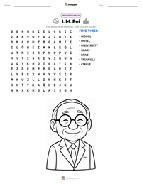 I. M. Pei printable worksheet preview