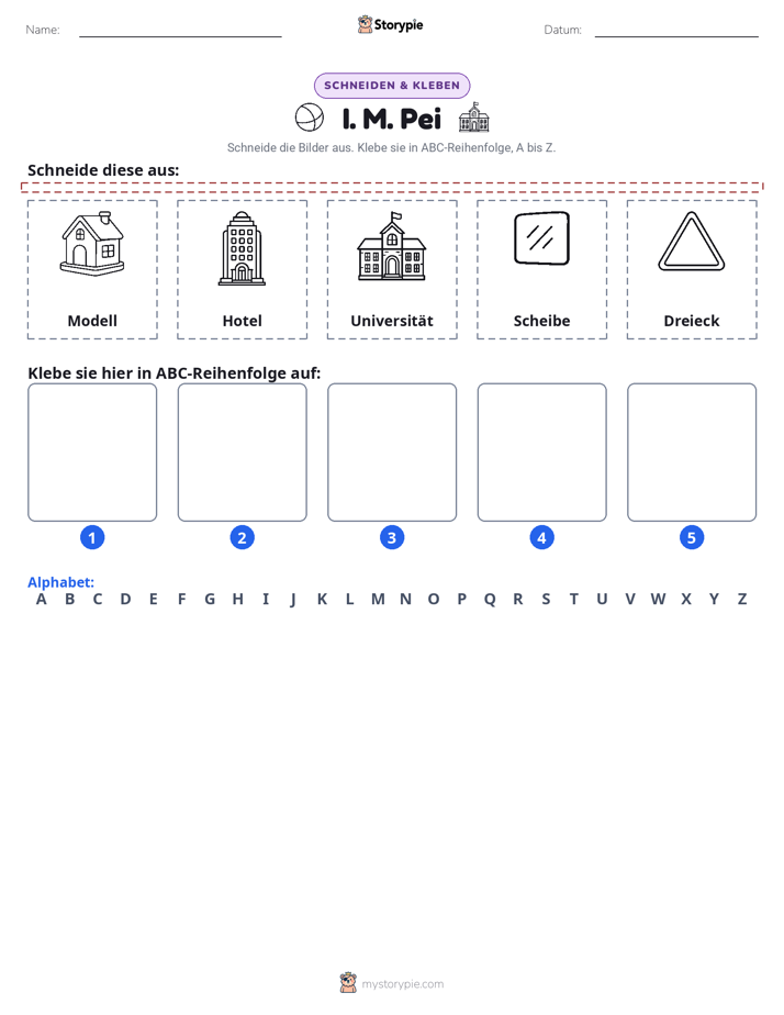 Schneiden & Einfügen Alphabet