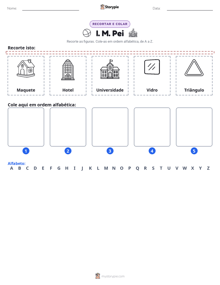 Recortar & Colar Alfabeto