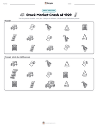 Stock Market Crash of 1929 printable worksheet preview