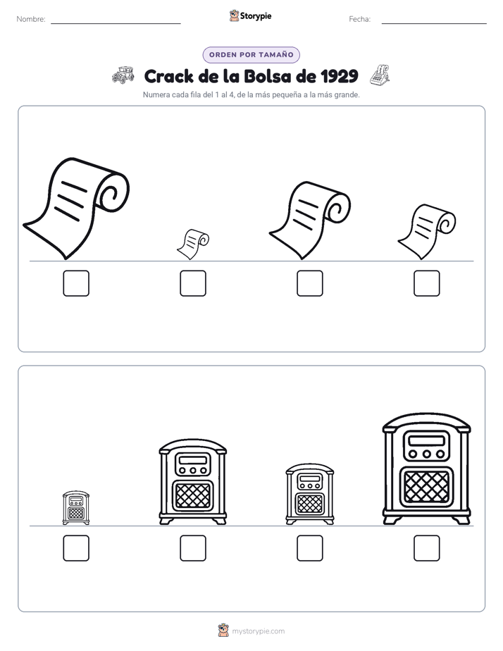 Orden de Tamaños