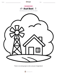 Dust Bowl coloring page for kids