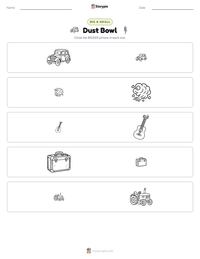 Dust Bowl printable worksheet preview