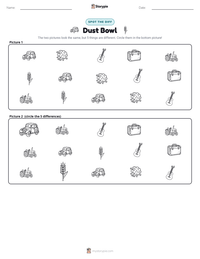 Dust Bowl printable worksheet preview