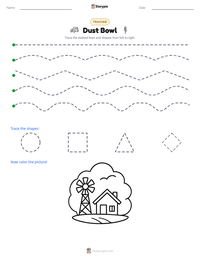 Dust Bowl printable worksheet preview