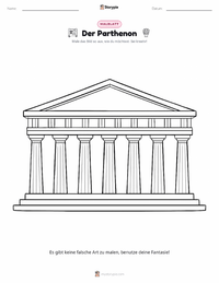 Der Parthenon druckbare Arbeitsblatt Vorschau