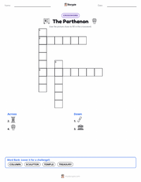 The Parthenon printable worksheet preview