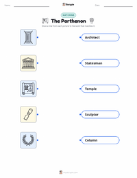 The Parthenon printable worksheet for kids