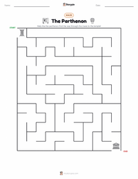 The Parthenon printable worksheet preview