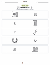 Prabaca lembar kerja cetak Parthenon