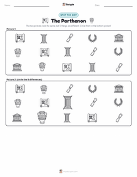 The Parthenon printable worksheet preview