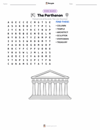 The Parthenon printable worksheet preview