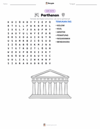Prabaca lembar kerja cetak Parthenon