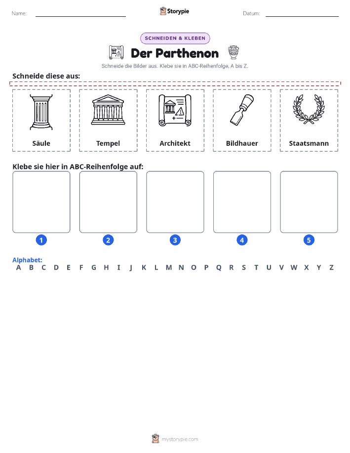 Schneiden & Einfügen Alphabet