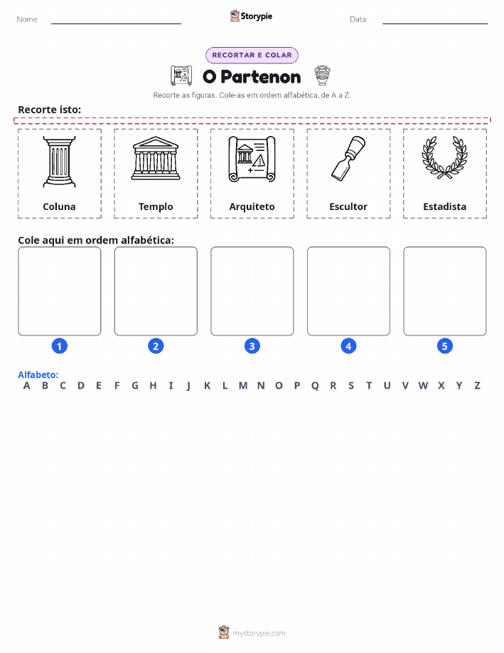Recortar & Colar Alfabeto