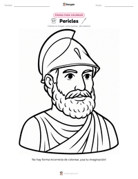 Página para colorear de Pericles para niños