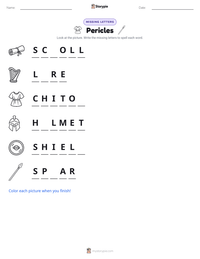 Pericles printable worksheet preview