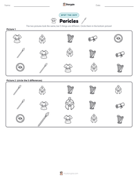 Pericles printable worksheet preview