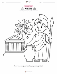 Athena coloring page for kids