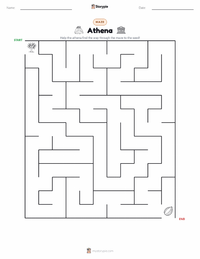 Athena printable worksheet preview